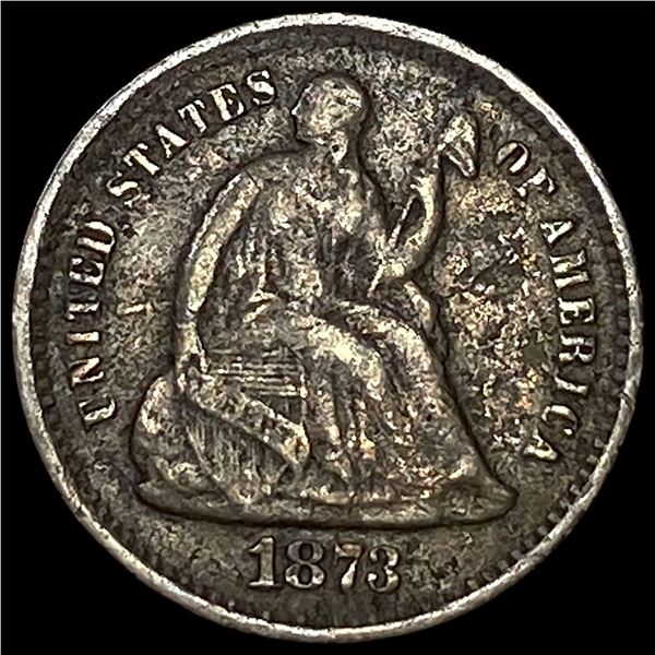 1873 Seated Liberty Silver Dime LIGHTLY  CIRCULATED