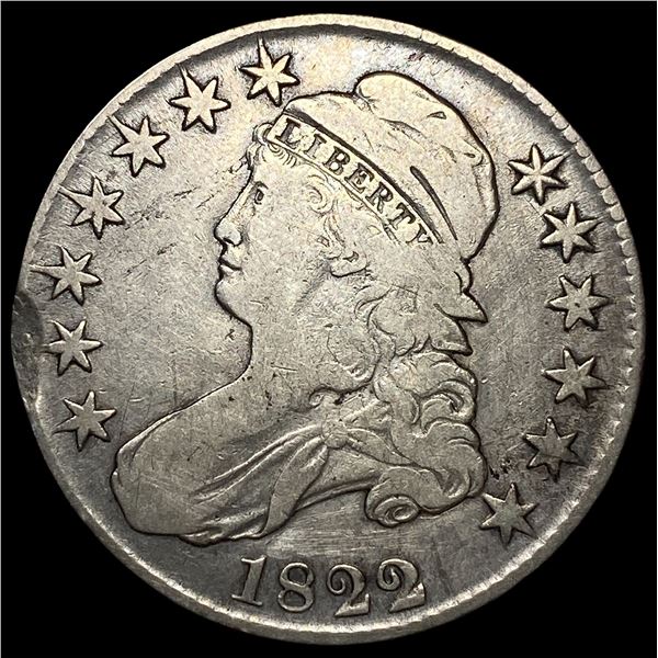 1822 Capped Bust Half Dollar LIGHTLY  CIRCULATED