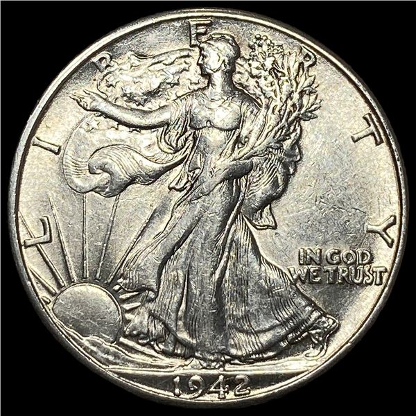 1942-P Silver Walking Liberty Half Dollar  NEARLY UNCIRCULATED