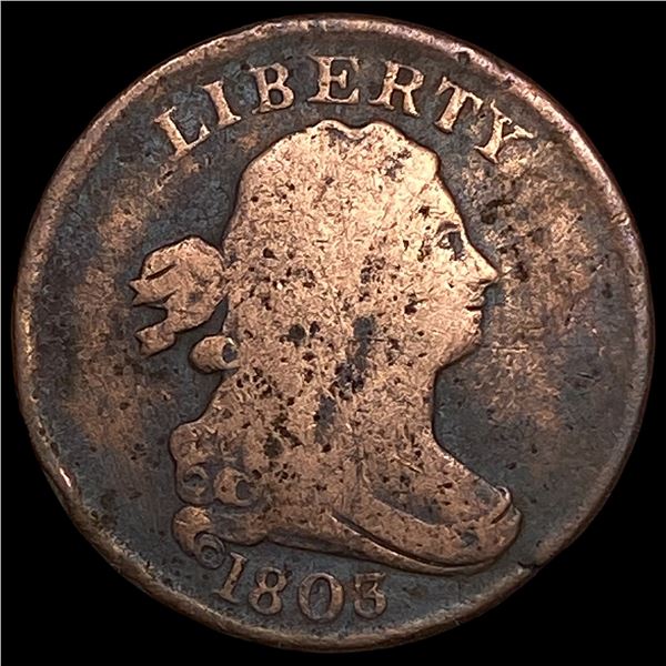 1803 Draped Bust Half Cent NICELY CIRCULATED