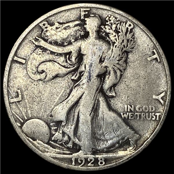 1928-S Silver Walking Liberty Half Dollar  LIGHTLY CIRCULATED