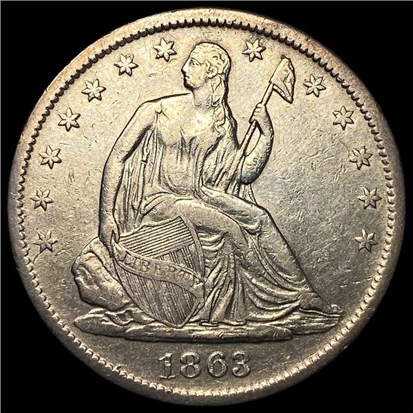 1863-S Silver Half Dollar CHOICE AU