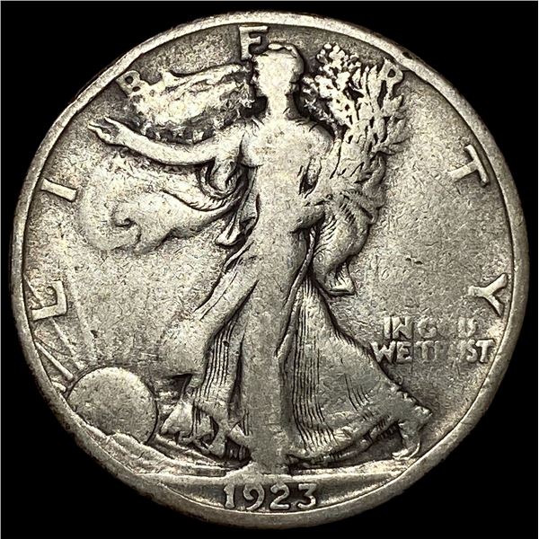 1923-S Silver Walking Liberty Half Dollar  LIGHTLY CIRCULATED