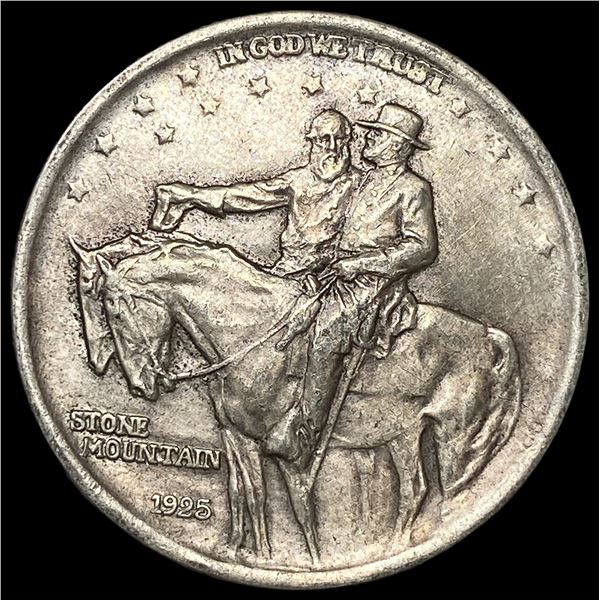 1925 Silver Stone Mountain Half Dollar CHOICE  BU