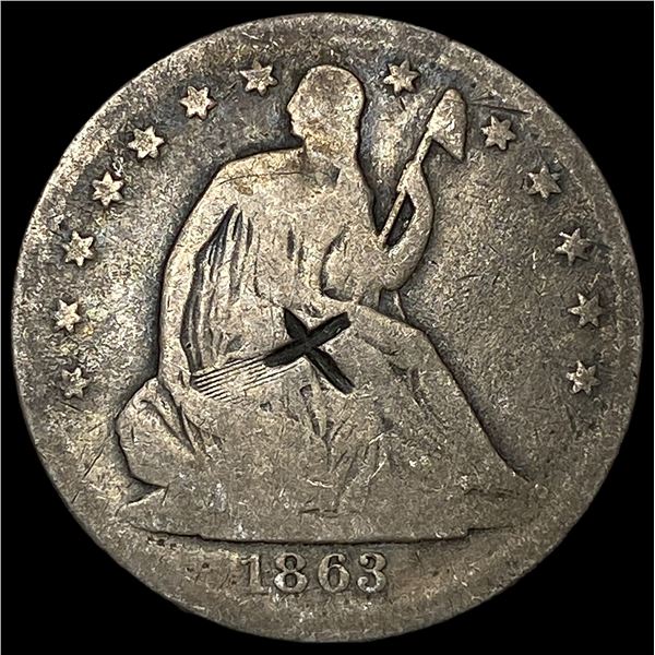 1863-S Silver Half Dollar LIGHTLY CIRCULATED