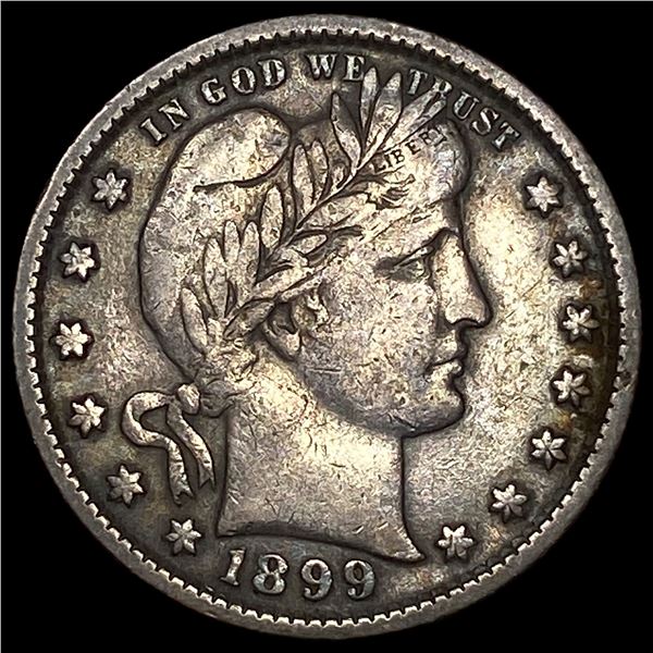 1899 Barber Silver Quarter NEARLY  UNCIRCULATED