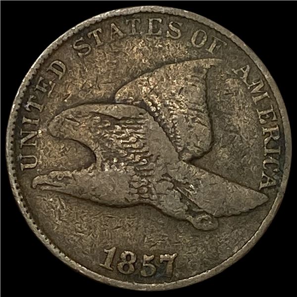 1857 Flying Eagle Cent NEARLY UNCIRCULATED
