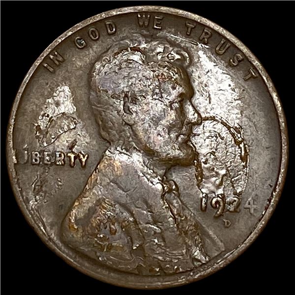 1924-D Lincoln Wheat Cent NEARLY UNCIRCULATED