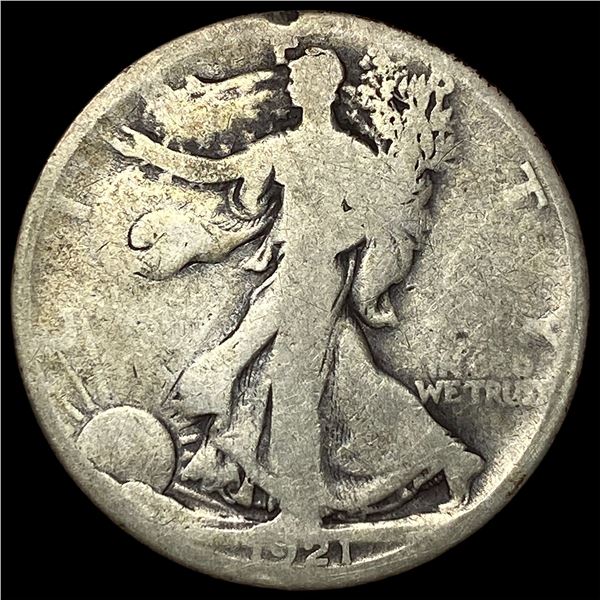 1921-D Silver Walking Liberty Half Dollar  LIGHTLY CIRCULATED