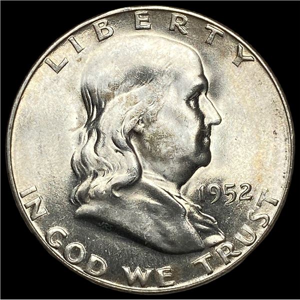 1952-S Silver Half Dollar Franklin GEM BU