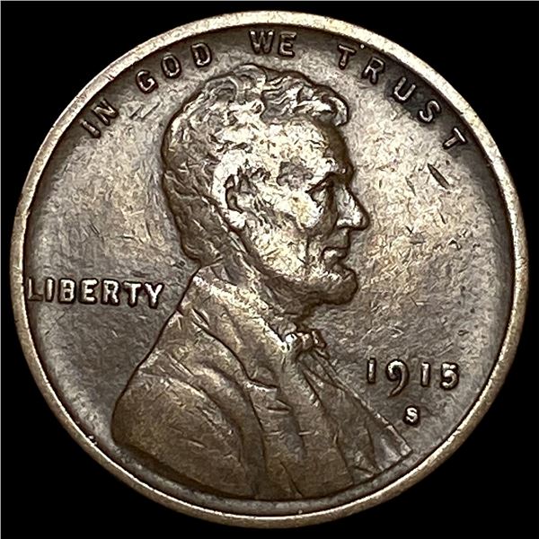 1915-S Lincoln Wheat Cent ABOUT UNCIRCULATED