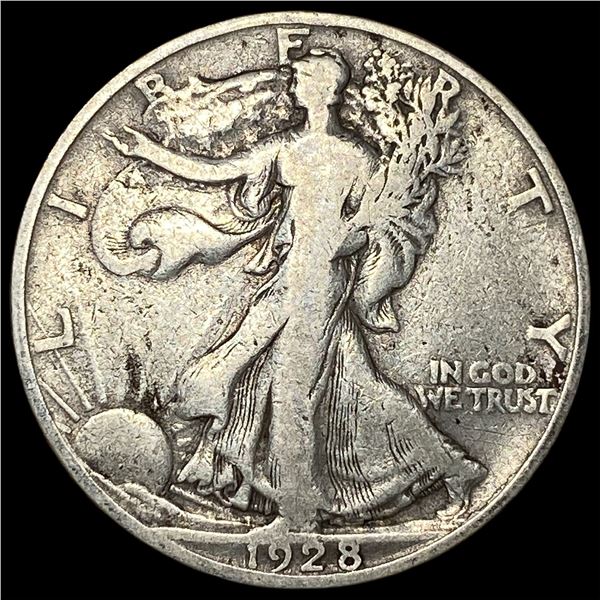 1928-S Silver Walking Liberty Half Dollar  LIGHTLY CIRCULATED