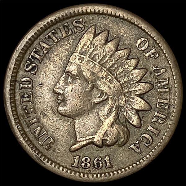 1861 Indian Head Cent NEARLY UNCIRCULATED