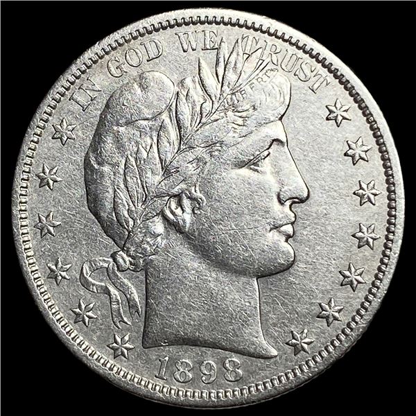 1898-S Silver Barber Half Dollar CLOSELY  UNCIRCULATED