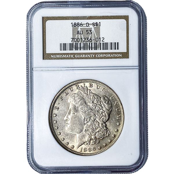 1886-O Morgan Silver Dollar NGC AU53