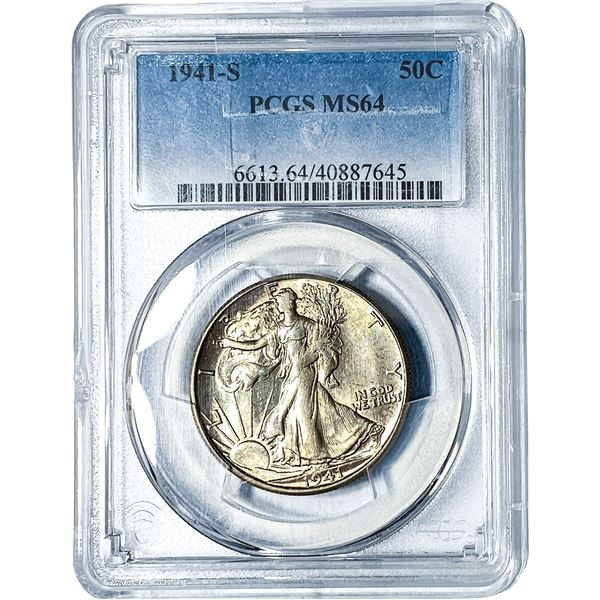 1941-S Walking Liberty Half Dollar PCGS MS64