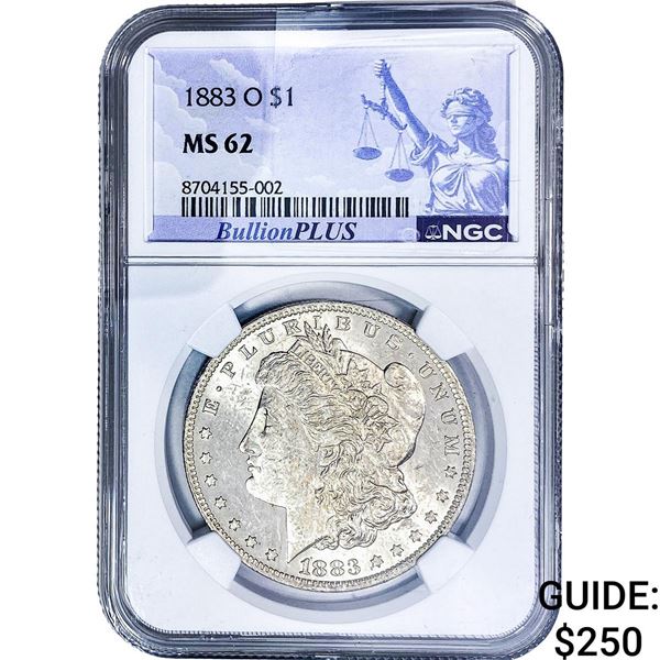 1883-O Morgan Silver Dollar NGC MS62