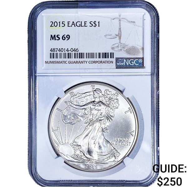 2015 Silver Eagle NGC MS69