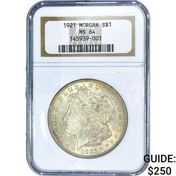 1921 Morgan Silver Dollar NGC MS64