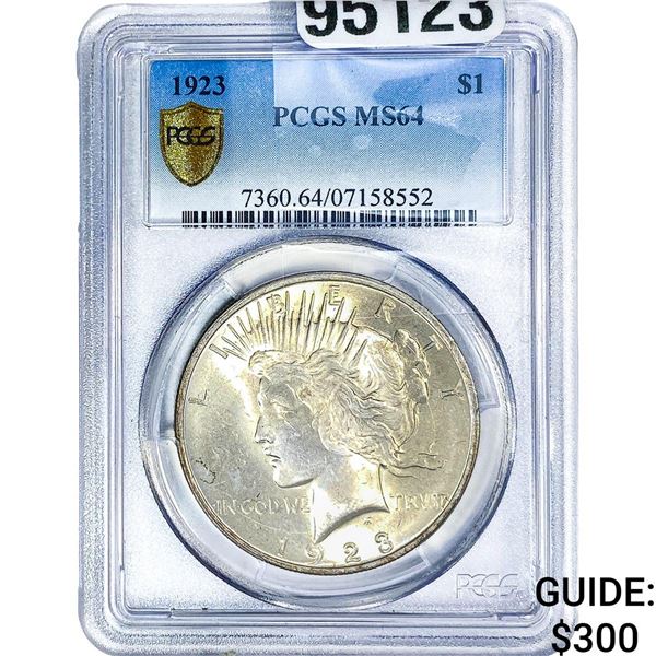 1923 Silver Peace Dollar PCGS MS64