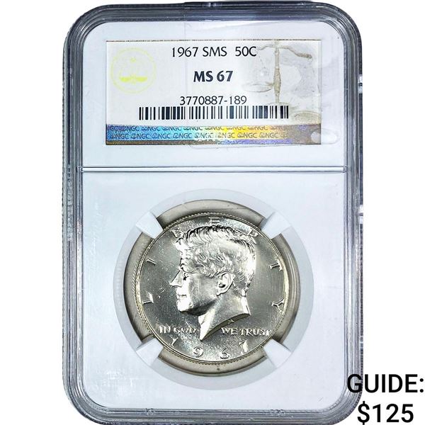 1967 Kennedy Half Dollar NGC MS67