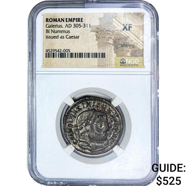 Roman Galerius AD 305-311 BI Nummus NGC XF