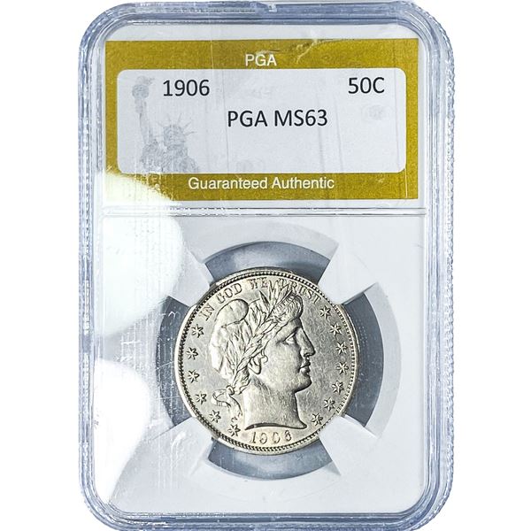 1906 Barber Half Dollar PGA MS63