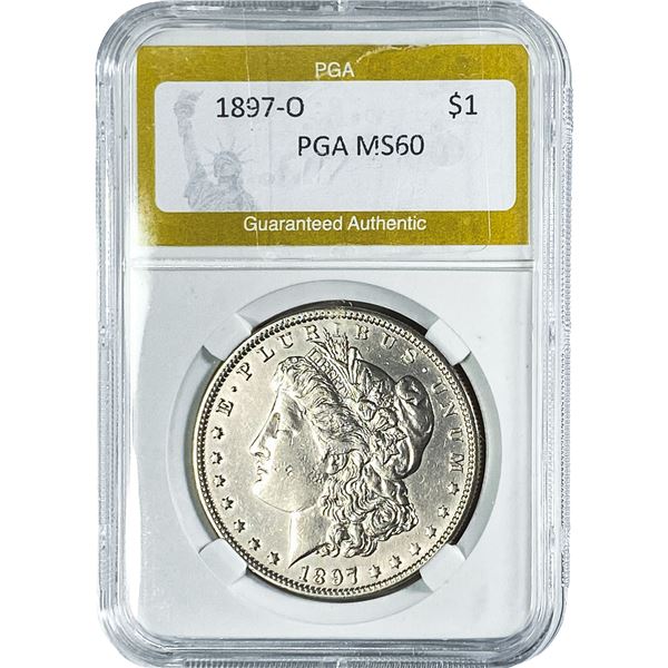 1897-O Morgan Silver Dollar PGA MS60