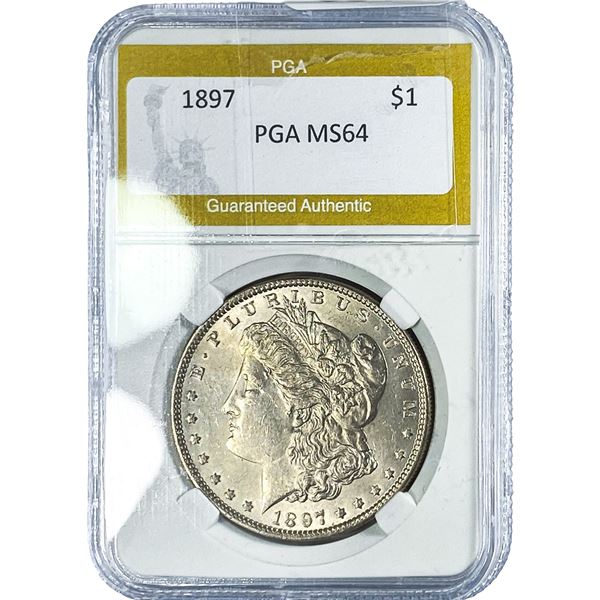 1897 Morgan Silver Dollar PGA MS64