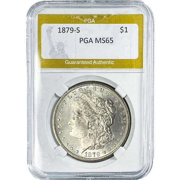 1879-S Morgan Silver Dollar PGA MS65