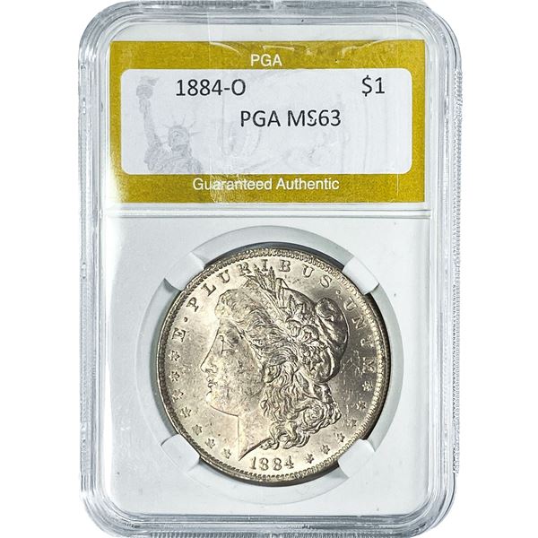 1884-O Morgan Silver Dollar PGA MS63