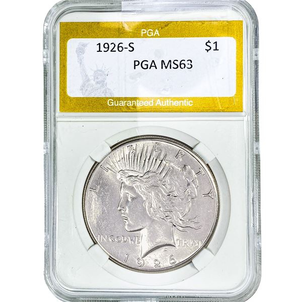 1926-S Silver Peace Dollar PGA MS63