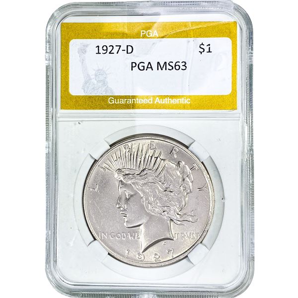 1927-D Silver Peace Dollar PGA MS63