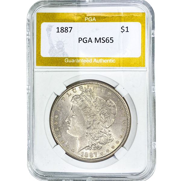 1887 Morgan Silver Dollar PGA MS65