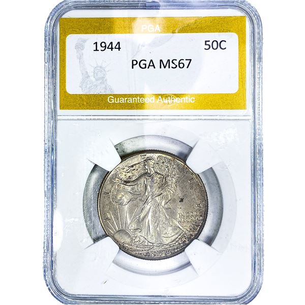 1944 Walking Liberty Half Dollar PGA MS67