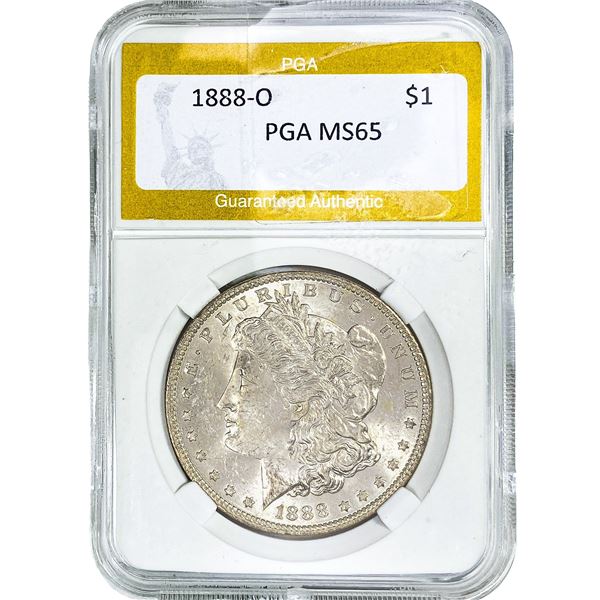 1888-O Morgan Silver Dollar PGA MS65