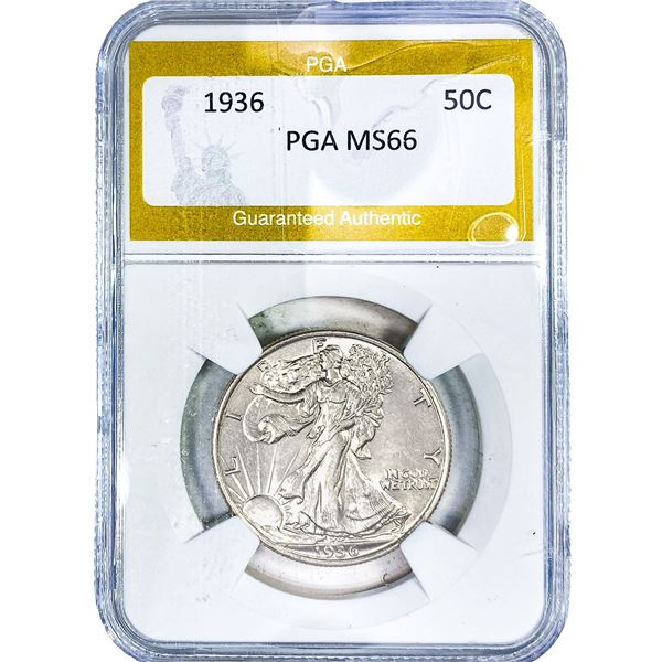 1936 Walking Liberty Half Dollar PGA MS66