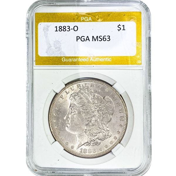 1883-O Morgan Silver Dollar PGA MS63