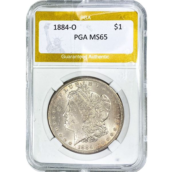 1884-O Morgan Silver Dollar PGA MS65