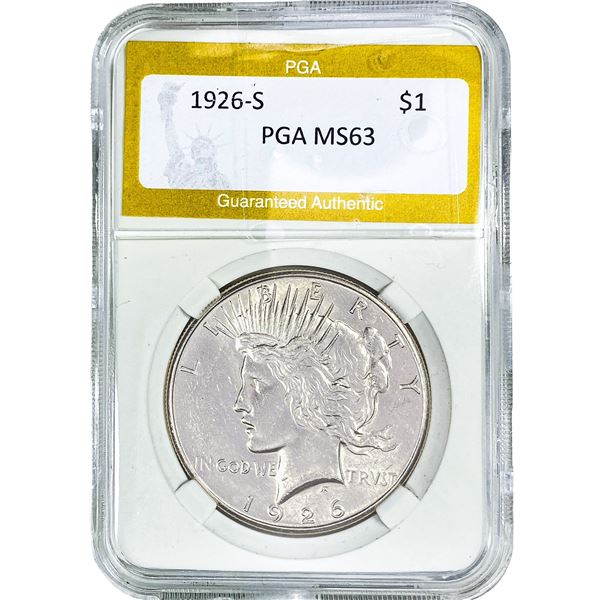 1926-S Silver Peace Dollar PGA MS63