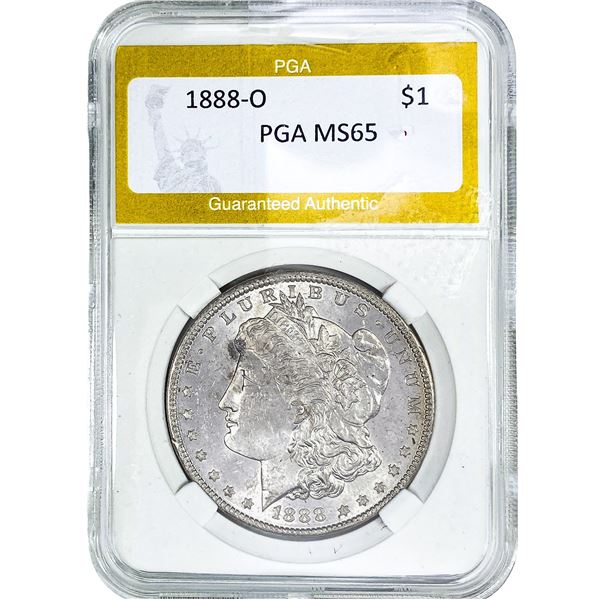 1888-O Morgan Silver Dollar PGA MS65