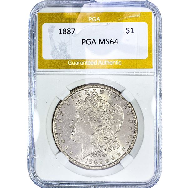 1887 Morgan Silver Dollar PGA MS64