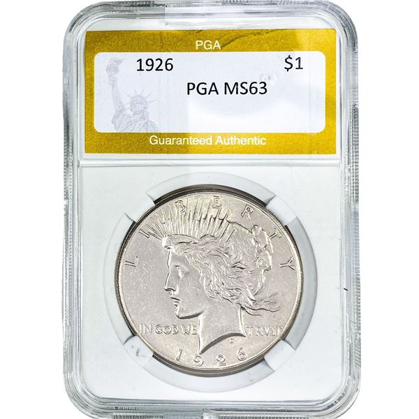 1926 Silver Peace Dollar PGA MS63