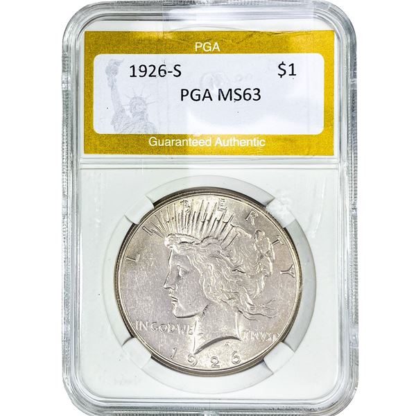 1926-S Silver Peace Dollar PGA MS63
