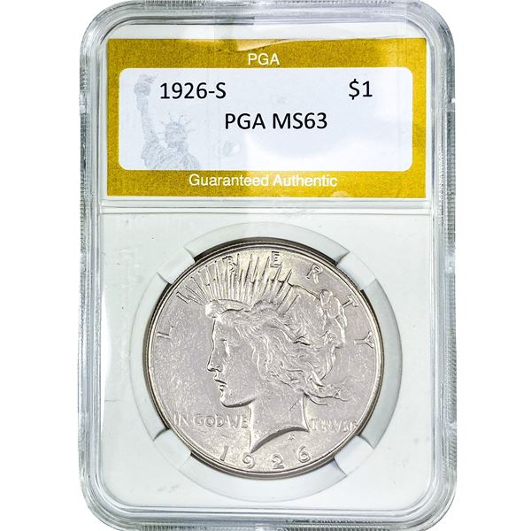1926-S Silver Peace Dollar PGA MS63