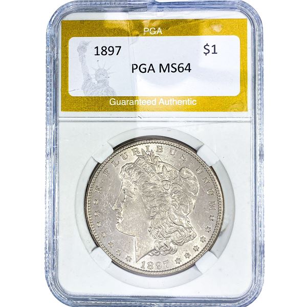 1897 Morgan Silver Dollar PGA MS64