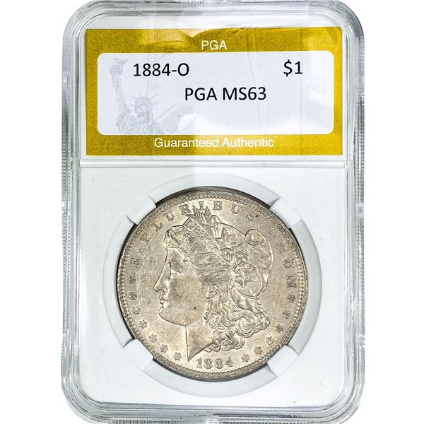1884-O Morgan Silver Dollar PGA MS63