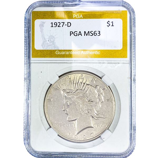 1927-D Silver Peace Dollar PGA MS63