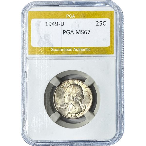 1949-D Washington Silver Quarter PGA MS67