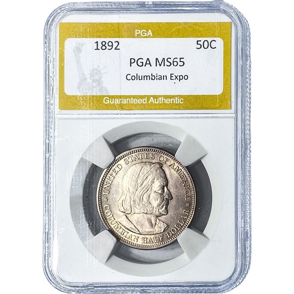 1892 Columbian Expo Half Dollar PGA MS65